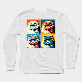 Persian Cat Pop Art - Cat Lovers Long Sleeve T-Shirt